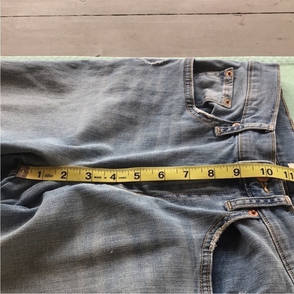 Elle Moss Jordan High Waist Straight Leg Raw Hem Jeans Light Wash - Picture 12 of 15